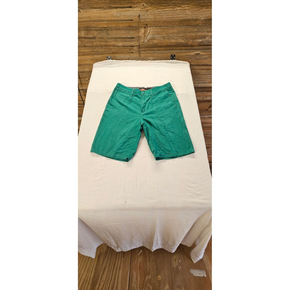 Vans‎ Off The Wall Mens Chino Shorts Size 32 Kelly Green Heathered Casual Skate